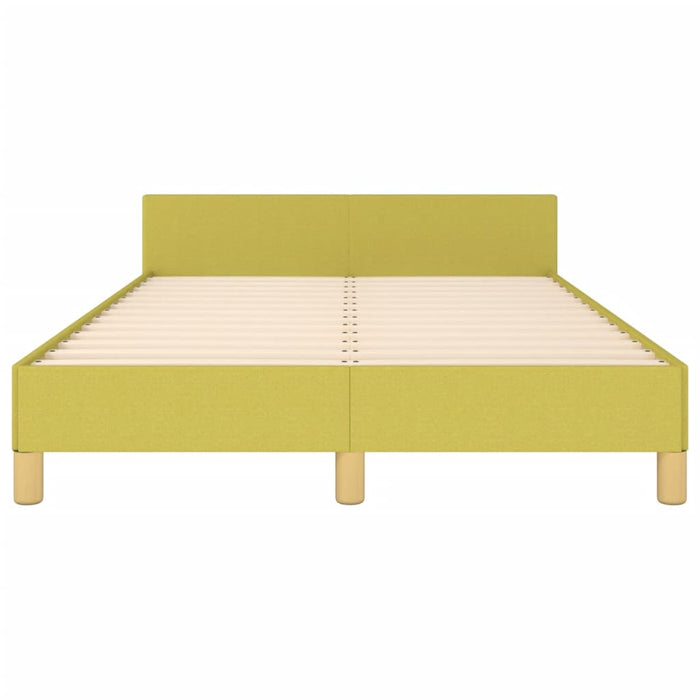 Bettgestell mit Kopfteil Grün 120x200 cm Stoff