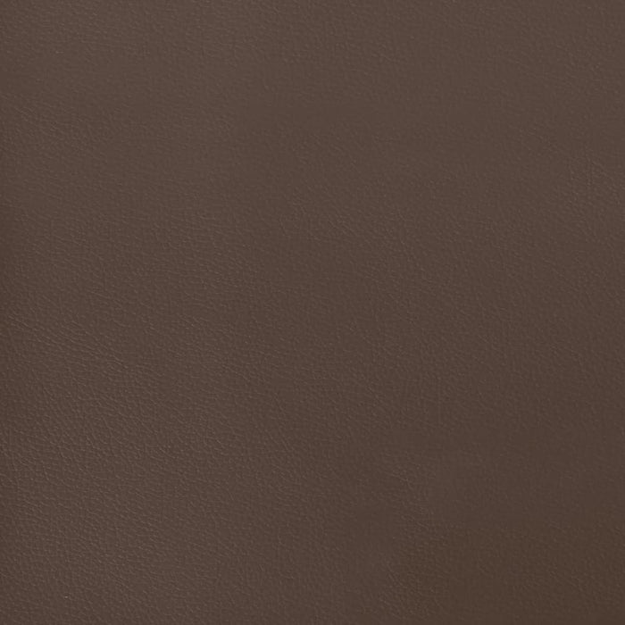 Bettgestell mit Kopfteil Braun 90x200 cm Kunstleder