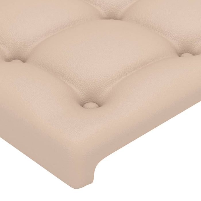 Bed frame with headboard cappuccino brown 90x200 cm faux leather