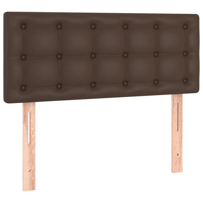 Boxspringbett mit Matratze Braun 100x200 cm Kunstleder