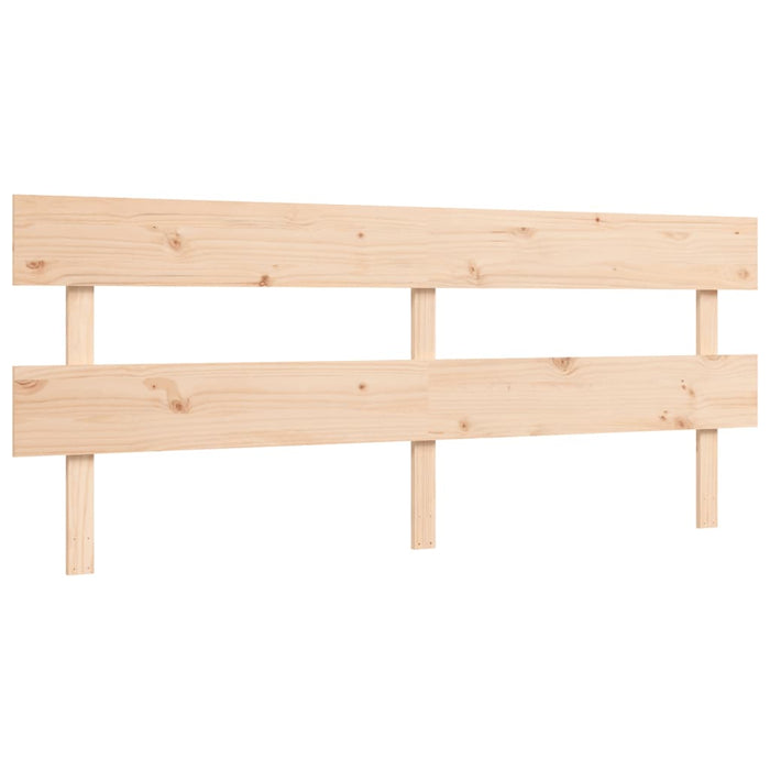 Massivholzbett mit Kopfteil 200x200 cm