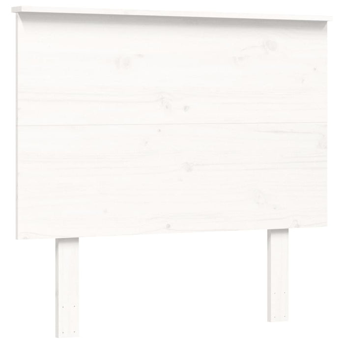 Massivholzbett mit Kopfteil Weiß 90x200 cm