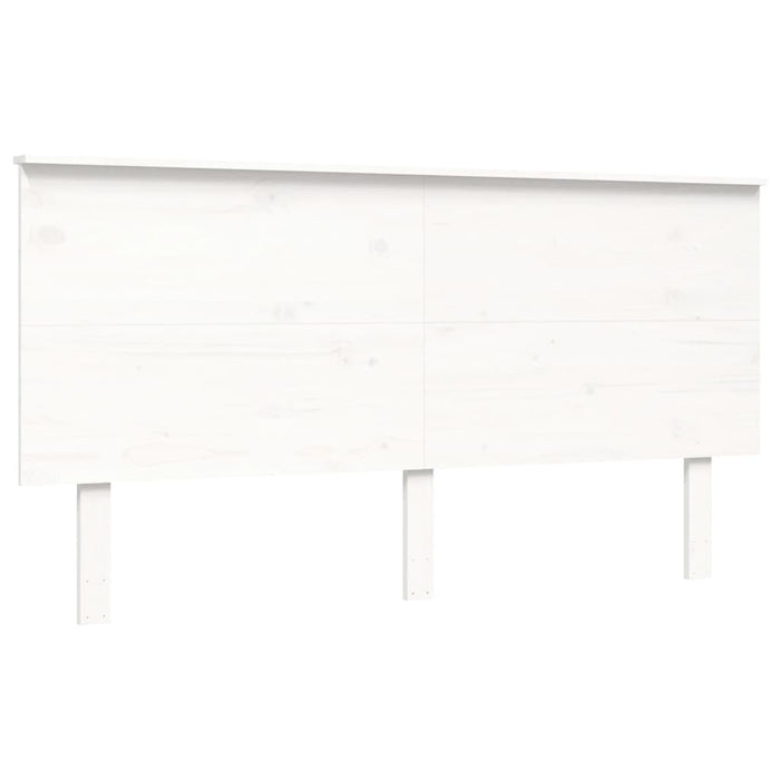 Massivholzbett mit Kopfteil Weiß 160x200 cm