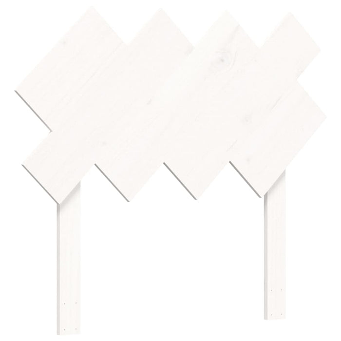 Massivholzbett mit Kopfteil Weiß 100x200 cm