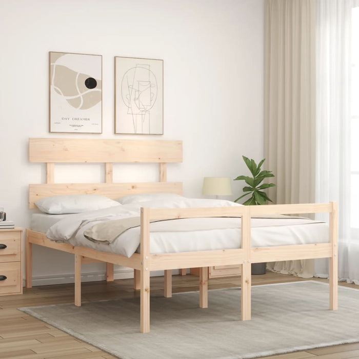 Massivholzbett mit Kopfteil 120x200 cm