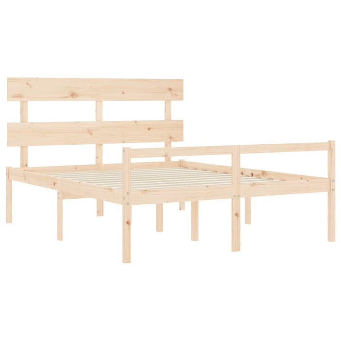Massivholzbett mit Kopfteil