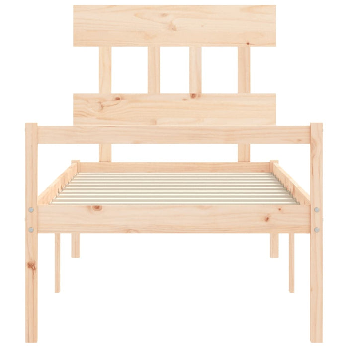 Massivholzbett mit Kopfteil 100x200 cm