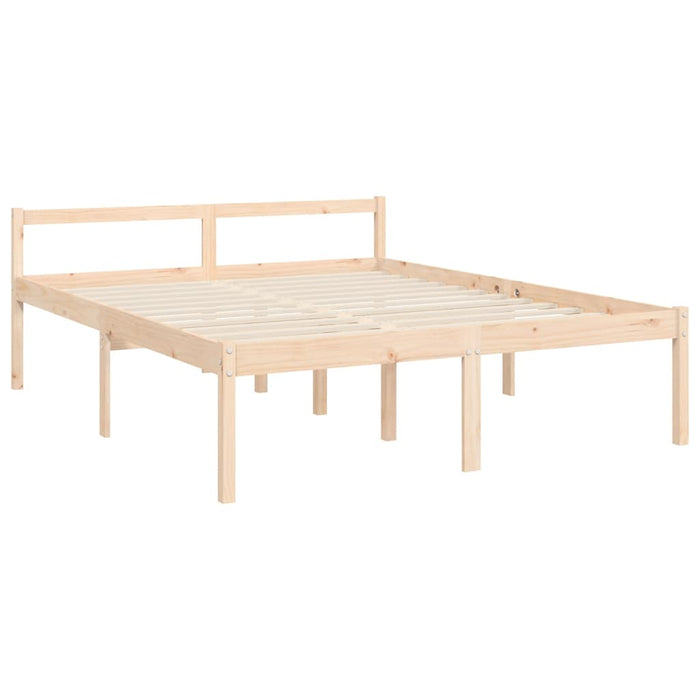Massivholzbett mit Kopfteil