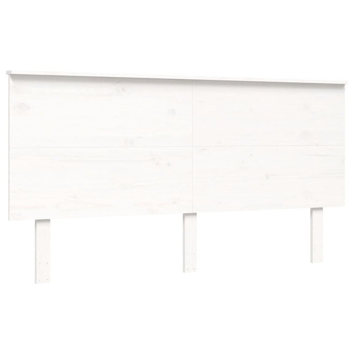 Massivholzbett mit Kopfteil Weiß 160x200 cm