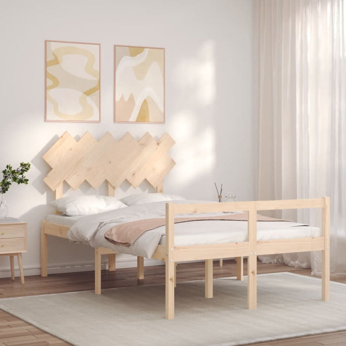 Massivholzbett mit Kopfteil
