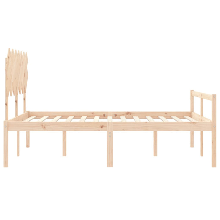 Massivholzbett mit Kopfteil 140x190 cm