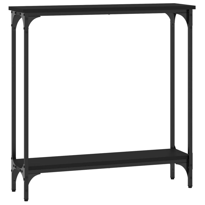 Console table black 75x22.5x75 cm made of wood