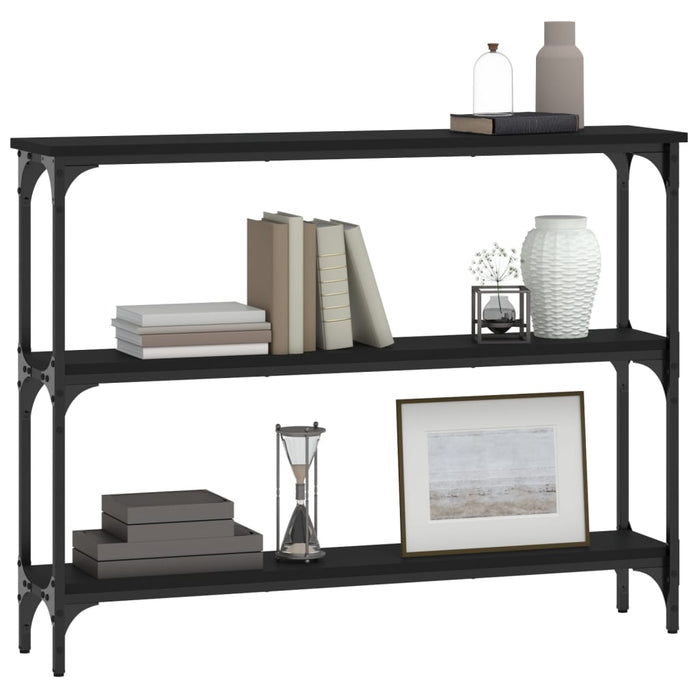 Console table black 100x22.5x75 cm made of wood