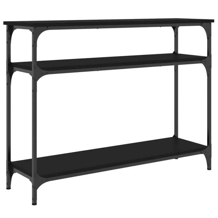 Console table black 100x29x75 cm made of wood