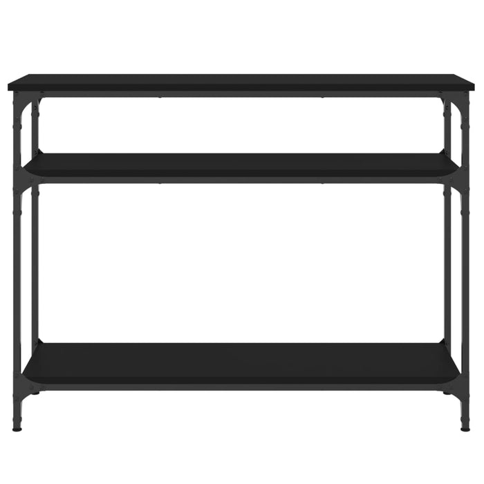 Console table black 100x29x75 cm made of wood