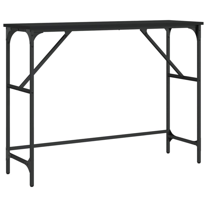 Console table black 100x32x75 cm made of wood