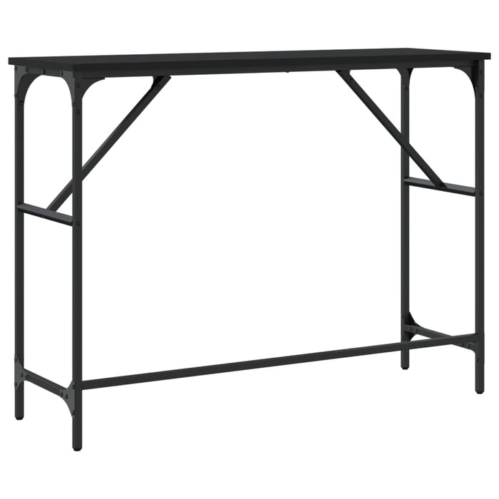 Console table black 100x32x75 cm made of wood