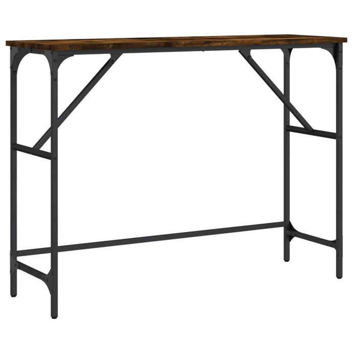 Console table smoked oak 100x32x75 cm wood material