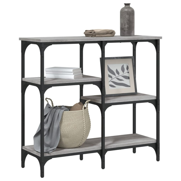 Console table gray Sonoma 80x29x75 cm made of wood