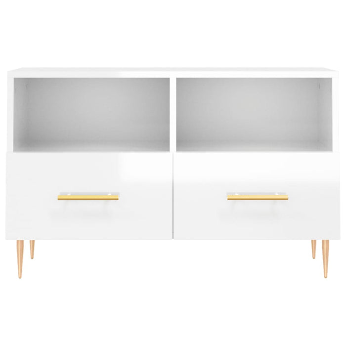 TV-Schrank Hochglanz-Weiß 80x36x50 cm Holzwerkstoff