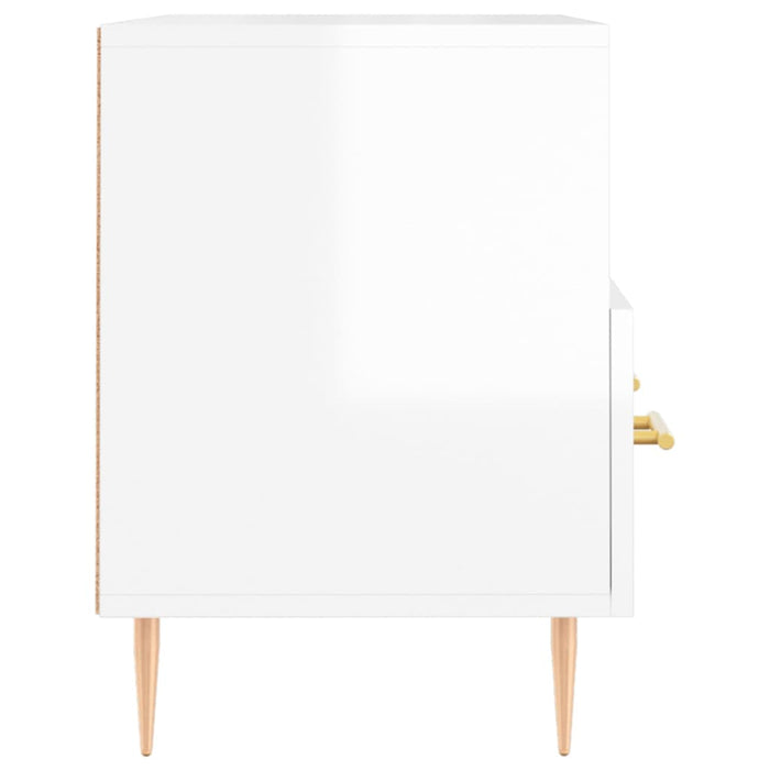 TV-Schrank Hochglanz-Weiß 80x36x50 cm Holzwerkstoff