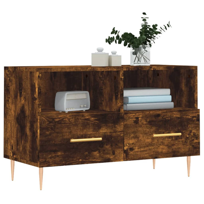 TV-Schrank Räuchereiche 80x36x50 cm Holzwerkstoff