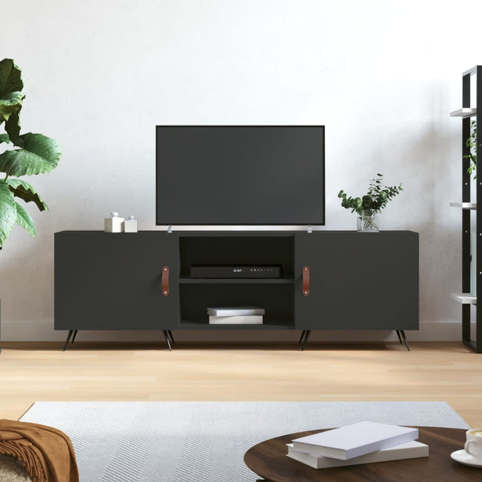 TV-Schrank Schwarz 150x30x50 cm Holzwerkstoff