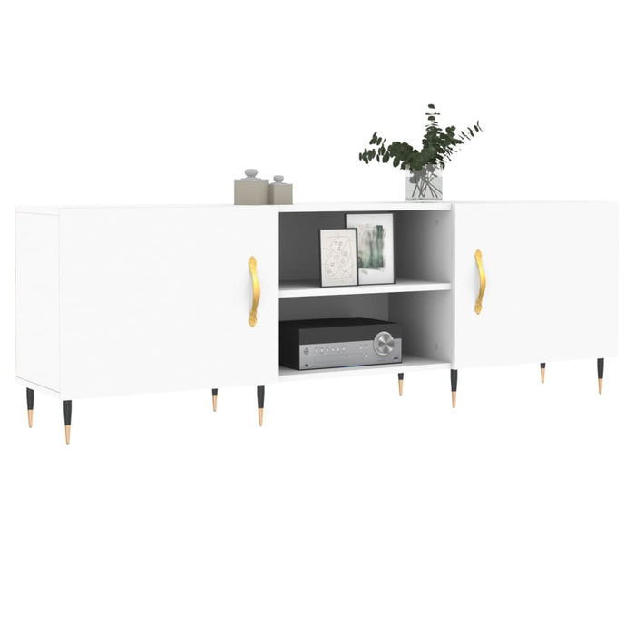 TV-Schrank Hochglanz-Weiß 150x30x50 cm Holzwerkstoff