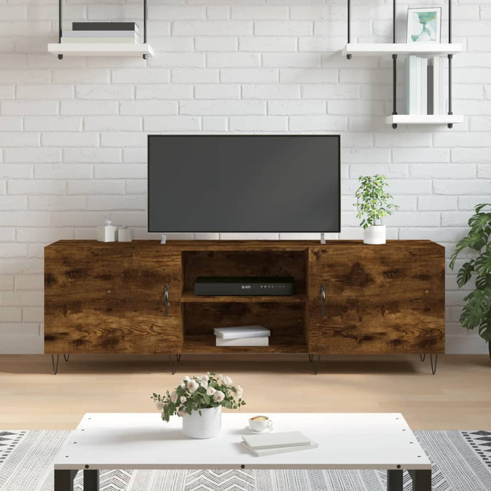 TV-Schrank Räuchereiche 150x30x50 cm Holzwerkstoff