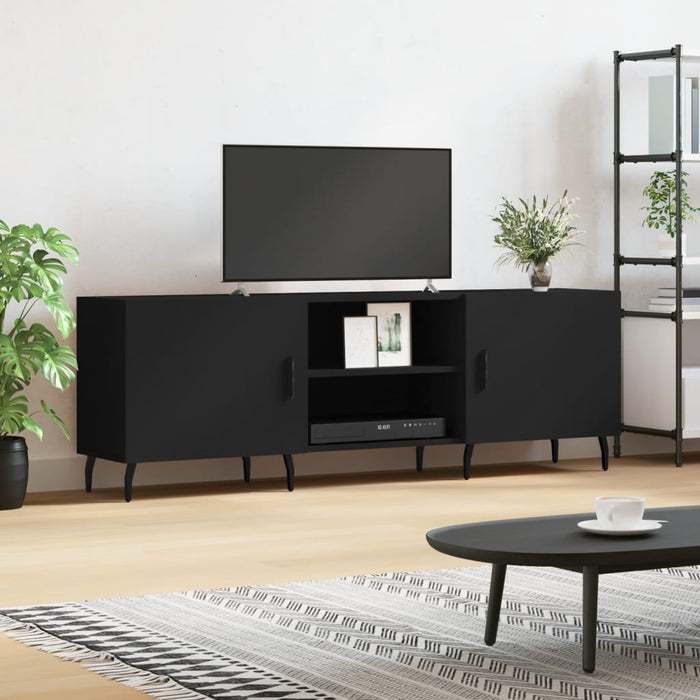 TV-Schrank Schwarz 150x30x50 cm Holzwerkstoff