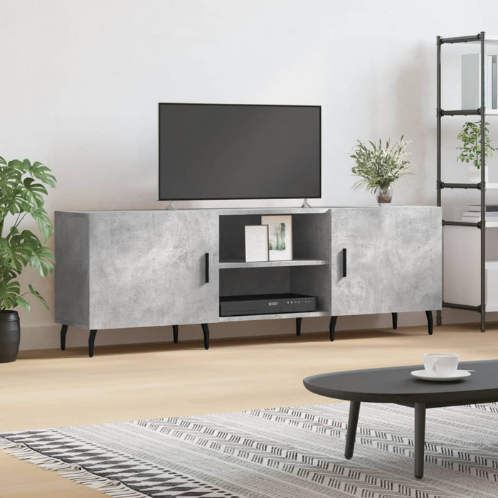 TV-Schrank Betongrau 150x30x50 cm Holzwerkstoff