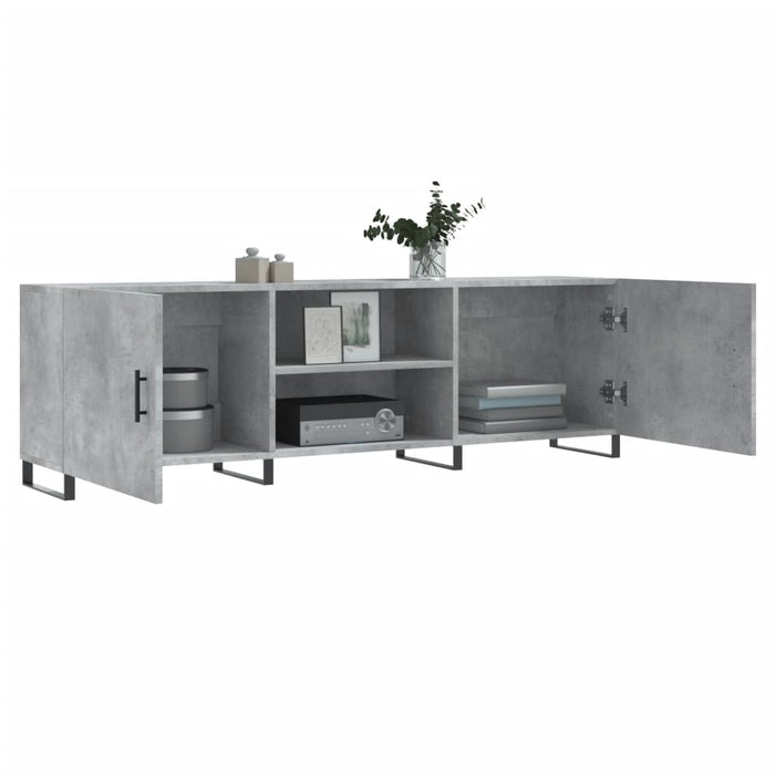 TV-Schrank Betongrau 150x30x50 cm Holzwerkstoff