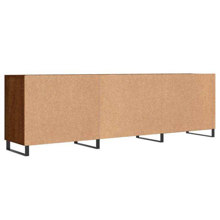 TV cabinet brown oak look 150x30x50 cm wood material