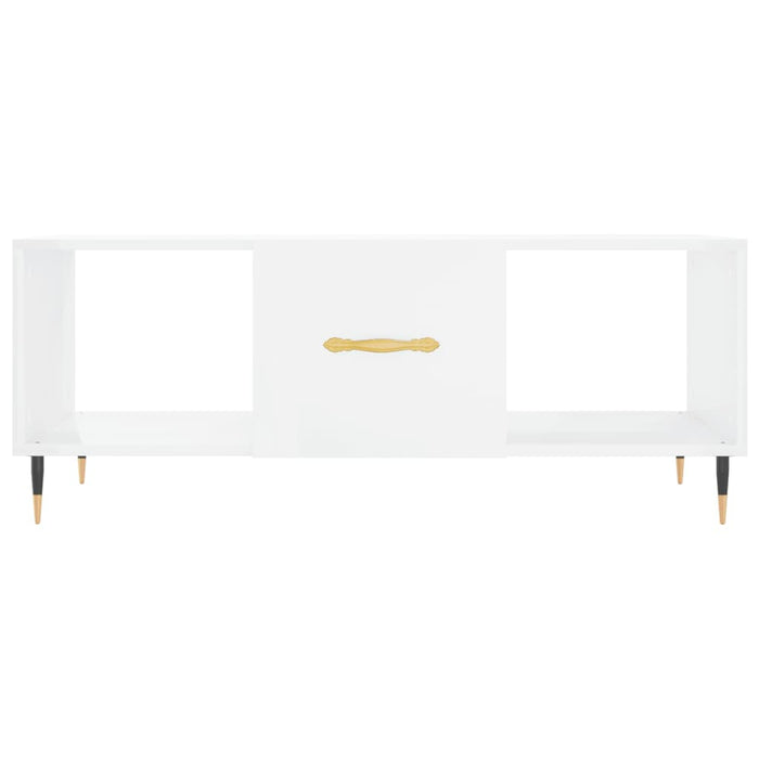 Couchtisch Hochglanz-Weiß 102x50x40 cm Holzwerkstoff