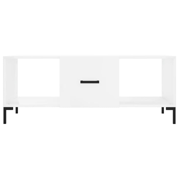 Couchtisch Hochglanz-Weiß 102x50x40 cm Holzwerkstoff