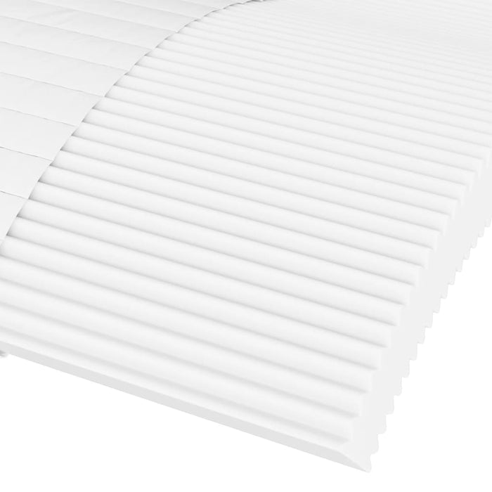 Foam mattress white 90x190 cm hardness H2 H3