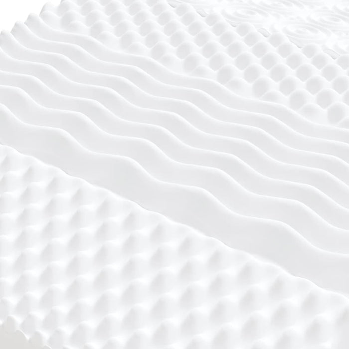 Foam mattress white 90x190 cm 7-zone hardness 20 ILD