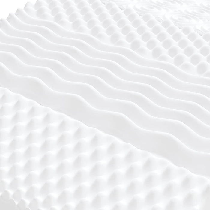 Foam mattress white 90x200 cm 7-zone hardness 20 ILD