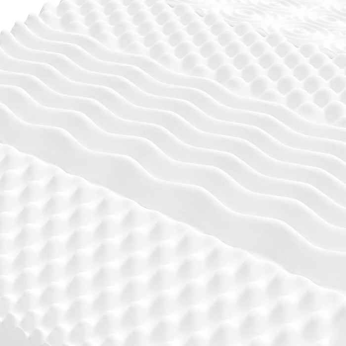 Foam mattress white 160x200 cm 7-zone hardness 20 ILD