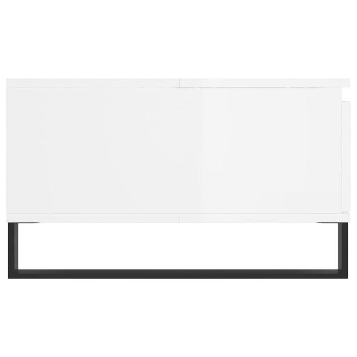 Couchtisch Hochglanz-Weiß 90x60x35 cm Holzwerkstoff