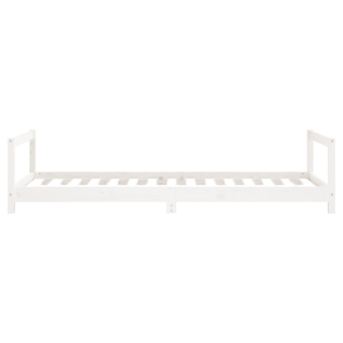 Kinderbett Weiß 90x190 cm Massivholz Kiefer