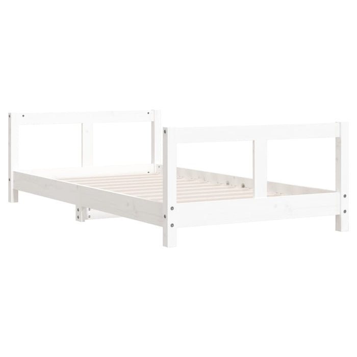 Children's bed white 80x160 cm solid pine wood