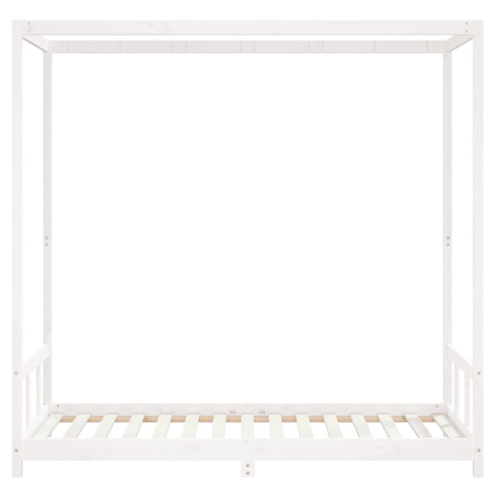 Kinderbett Weiß 90x190 cm Massivholz Kiefer