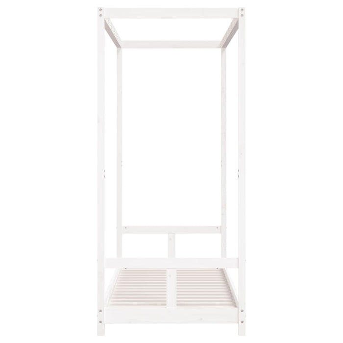 Kinderbett Weiß 80x200 cm Massivholz Kiefer