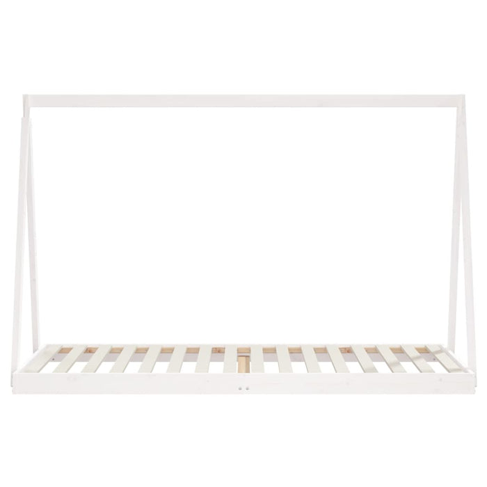 Kinderbett Weiß 90x200 cm Massivholz Kiefer