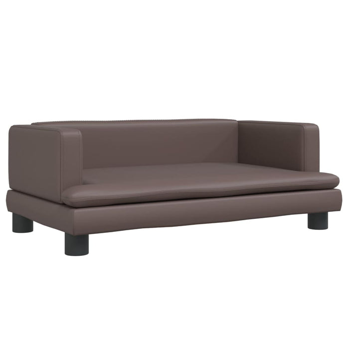 Kindersofa Braun 80x45x30 cm Kunstleder