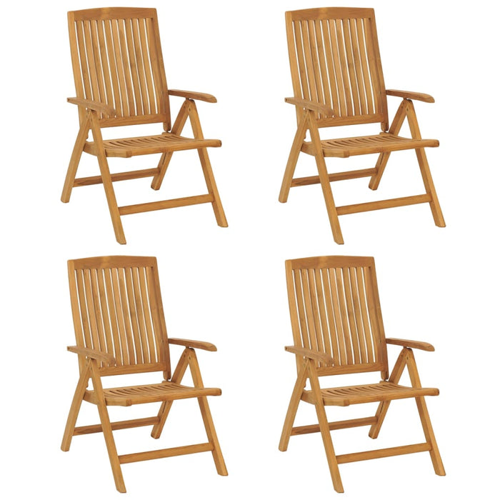 Gartenstühle mit Kissen 4 Stk. Massivholz Teak
