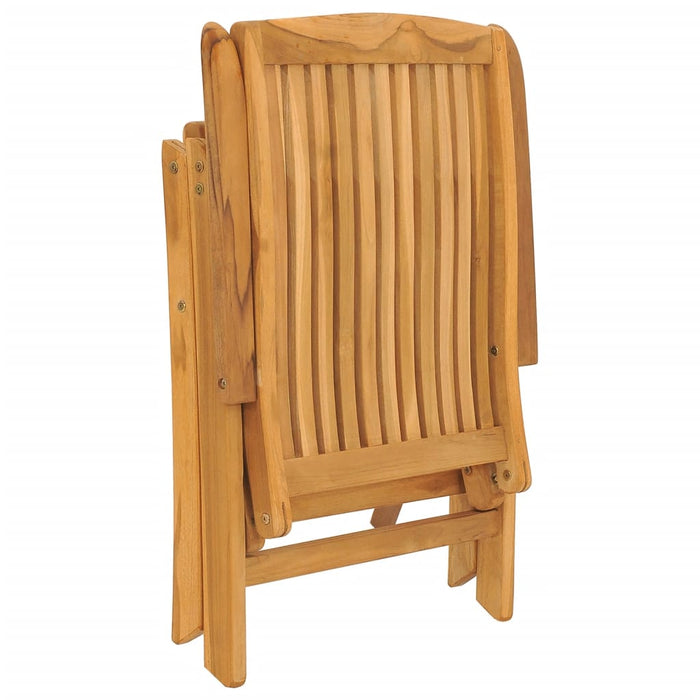 Garden chairs with cushions 6 pcs. Solid teak wood