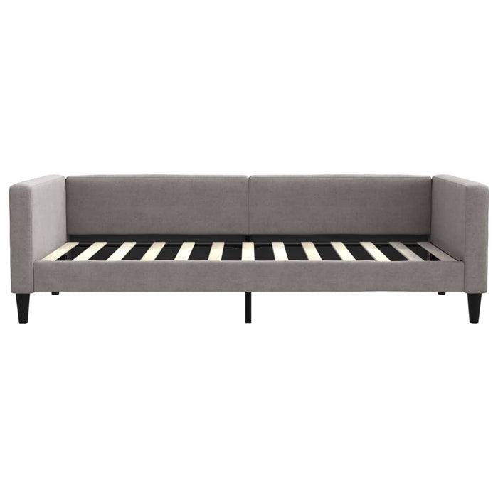 Tagesbett Ausziehbar Taupe 100x200 cm Stoff