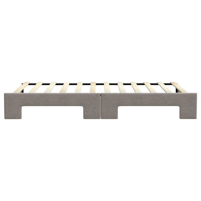Tagesbett Ausziehbar Taupe 100x200 cm Stoff